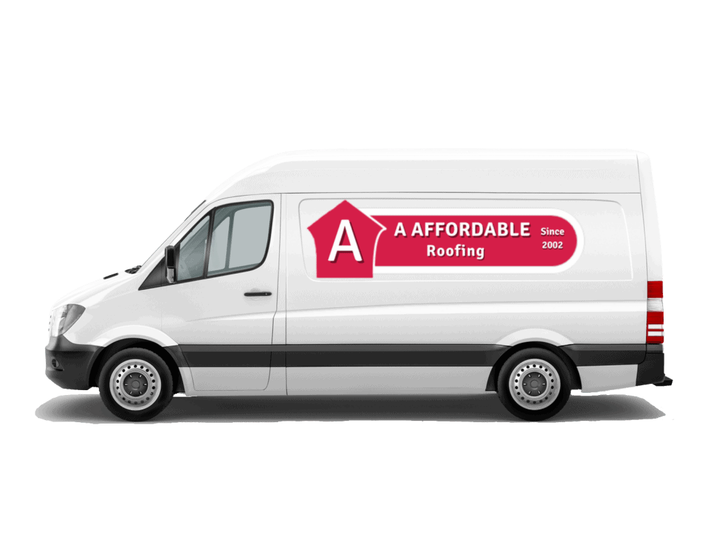 A Affordable Roofing Services Logo on van